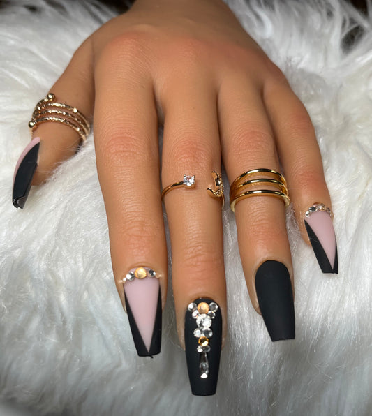 Black Diamond Press On Nails